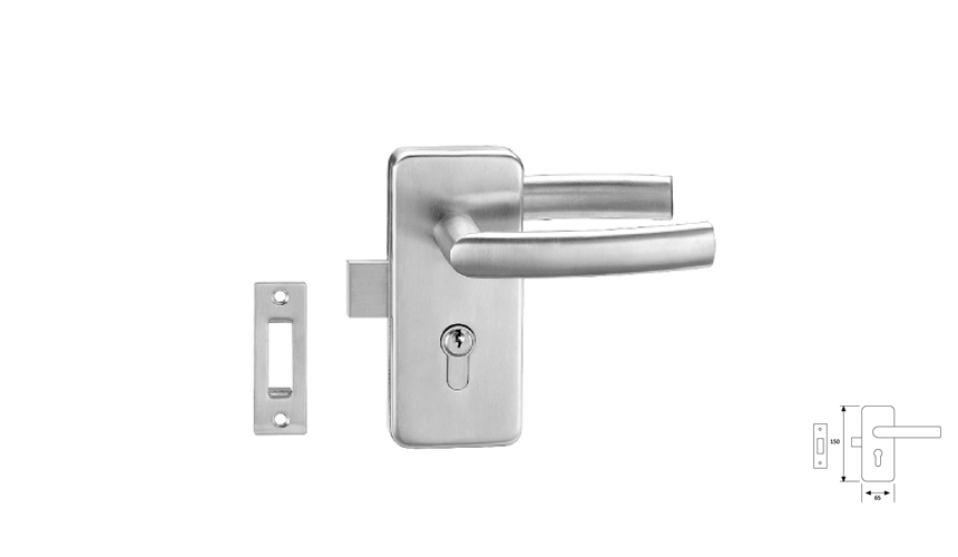 Mortise glass lock,glass-wall,single handle